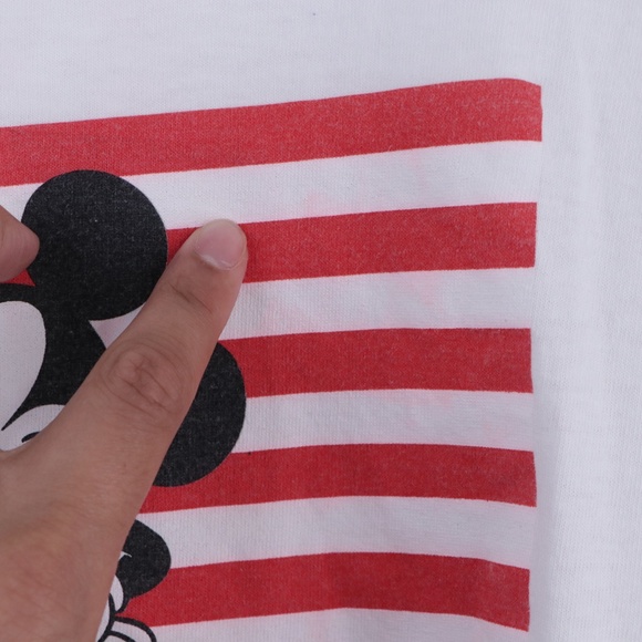 90s Disney Mens 2XL Mickey Mouse USA Flag T Shirt - Picture 8 of 8
